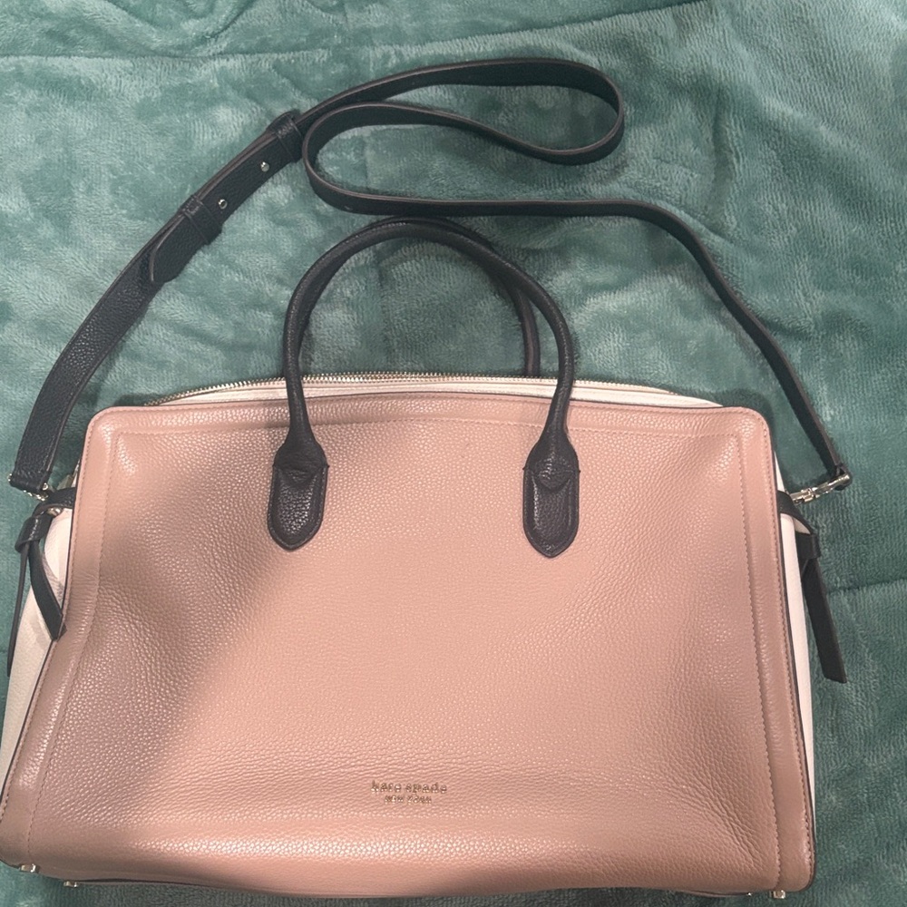 Kate Spade Tan and Black Satchel